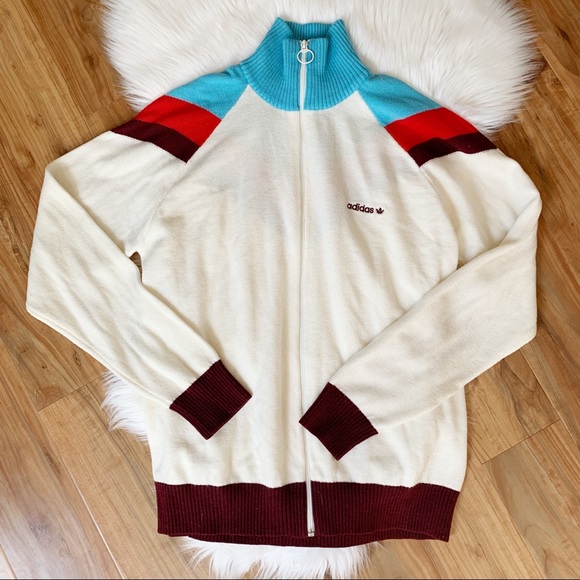 SOLD π« Adidas Retro Style Zip Up Sweater - Picture 2 of 8